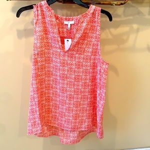 NWT joie small silk sleeveless Bilbao coral top